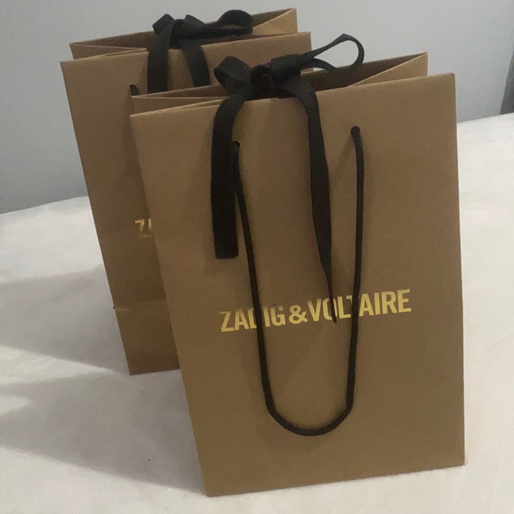 ZADIG & VOTAIRE MEDIUM PAPER SHOPPING BAG - 100% AUTHENTIC